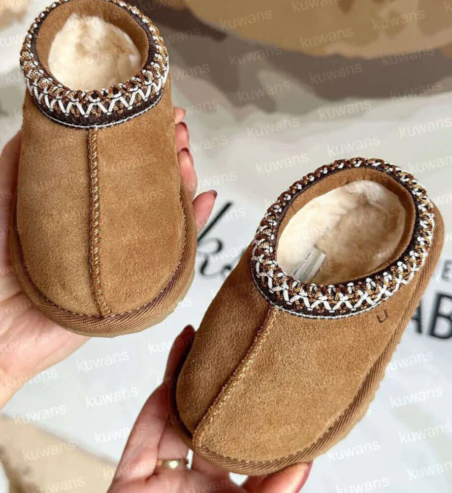 Botlar Ayakkabı Tasman II Terlik Çocuklar UGGIES MINI BOOT Toddler Kestane Kürk Slaytlar Koyun Dinini Shearling Klasik Ultra Mini Boot Kış Katilleri Kayma Yün Küçük Big55