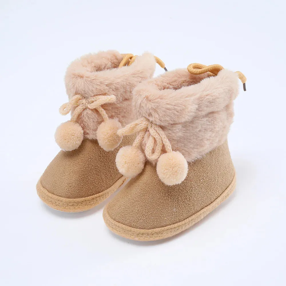 Pierwsze Walkers Autumn Winter Baby Buty Niezłuszczone miękkie podeszwa bawełniane chłopcy i dziewczęta ciepłe buty 231026