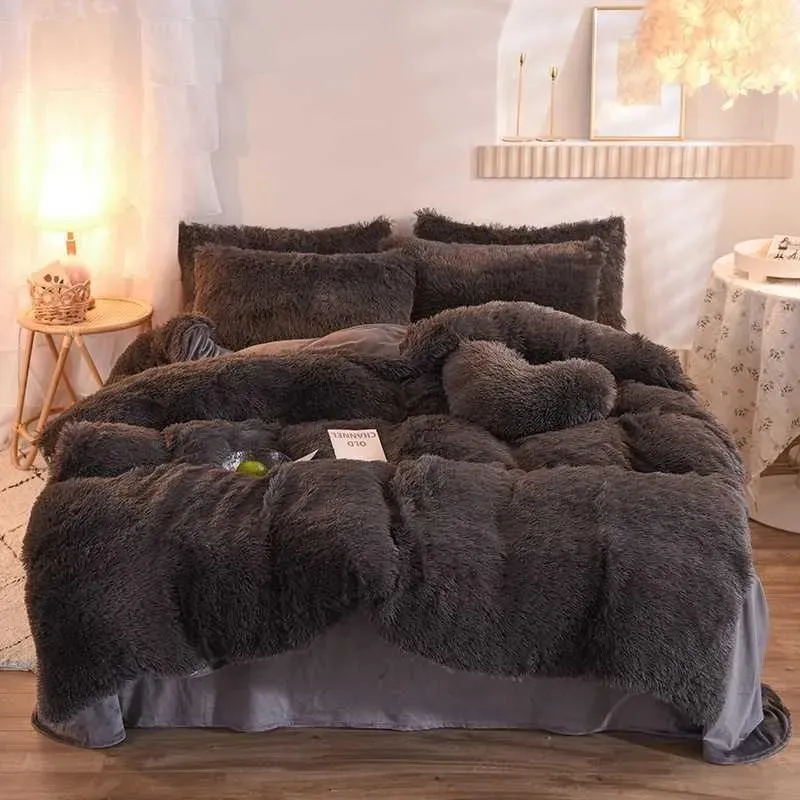 Bedding Winter Princess Wind Mink Velvet Designer Beddengoed Sets Warm en dikke wolken Sable Velvet lakens