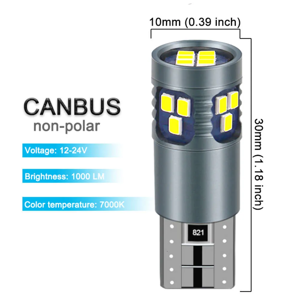 2pcs T10 W5W LED Canbus Car Bulb Interior Reading Dome Parking Light White  