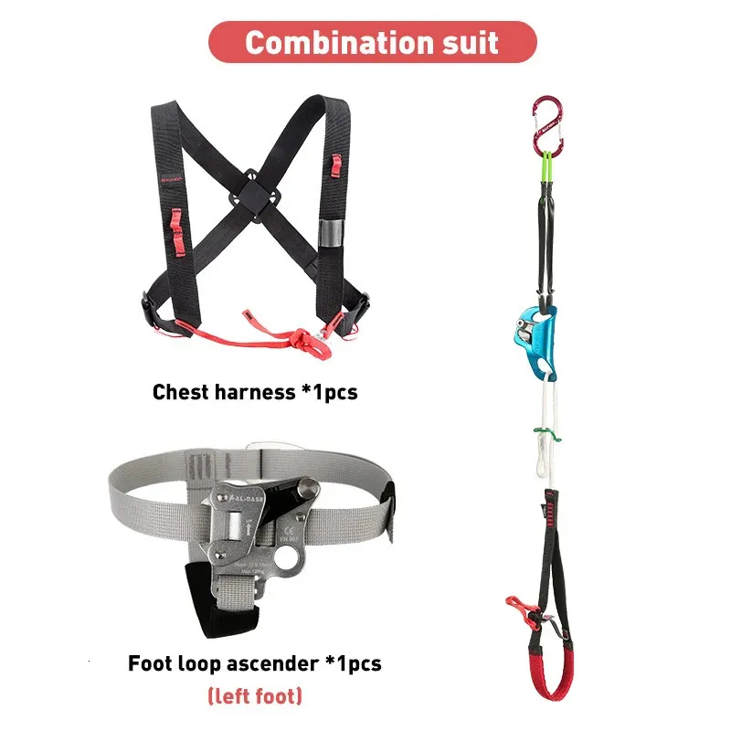 Pied D’escalade Ascendant – Bloqueur De Pied Droit/gauche, En Alliage D’aluminium, Compatible Corde 8-13 Mm, Charge Max 150 Kg