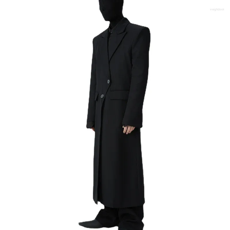 Men's Trench Coats Designer Original Black Clothes Padded Shoulder Autumn Long Coat Women's