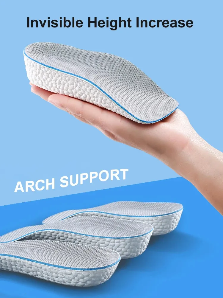 Shoe Parts Accessories Arch Support Increase Height Insoles Light Weight Soft Elastic Lift for Men Women Shoes Pads 1.5CM 2.5CM 3.5CM Heighten Lift 231026