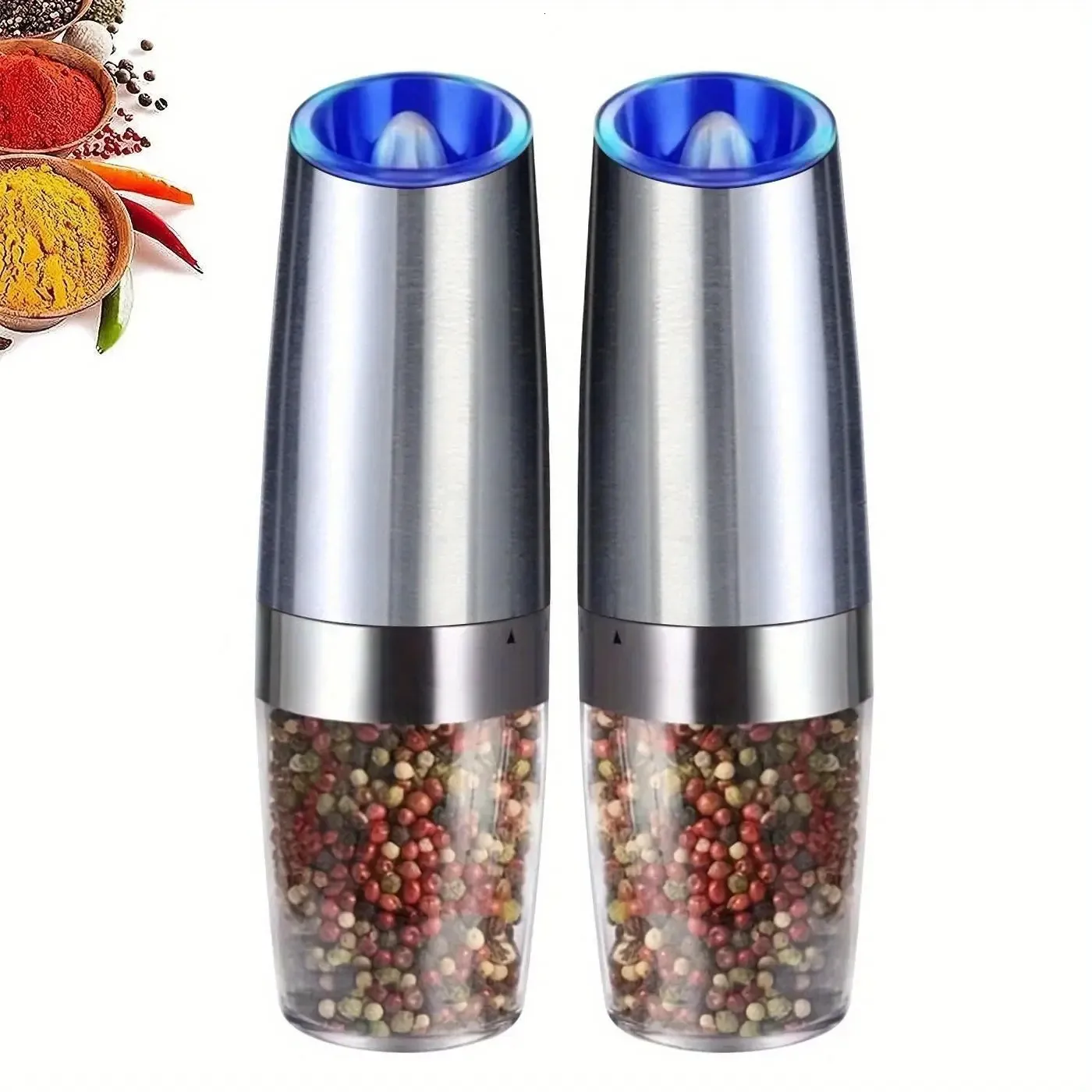 Mills Pepper Mill Electric Herb Coffee Grinder Automatic Gravity Induction Salt Shaker Grinders Machine Kitchen Spice Tools 231026