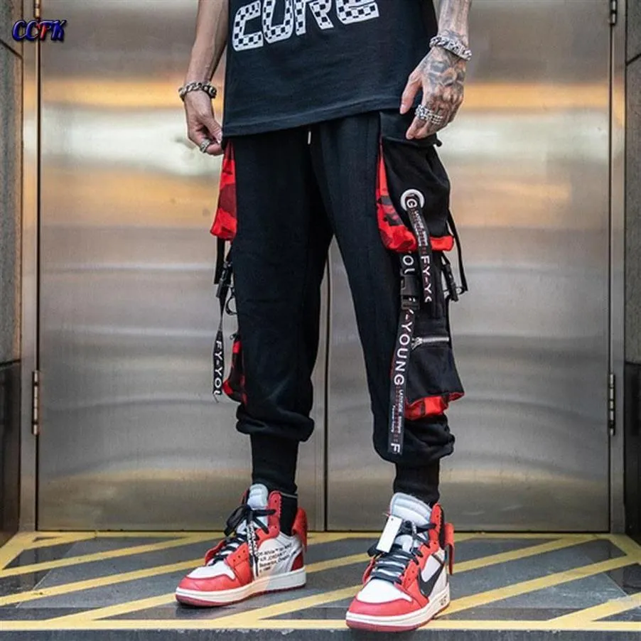 Mężczyźni Hip Hop Ubrania streetwear joggers Spodnie dresowe punki punkowe hipis harem hajuku kobiety spodnie grunge męskie 169f