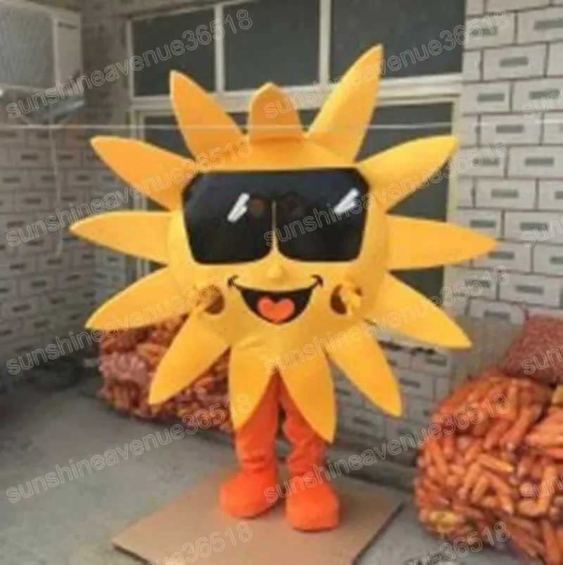 Halloween Sun Mascot Costume Wysokiej jakości Cartoon Temat Postacie Karnawał Dorośli Rozmiar Świąteczny przyjęcie urodzinowe fantazyjne strój dla mężczyzn kobiety