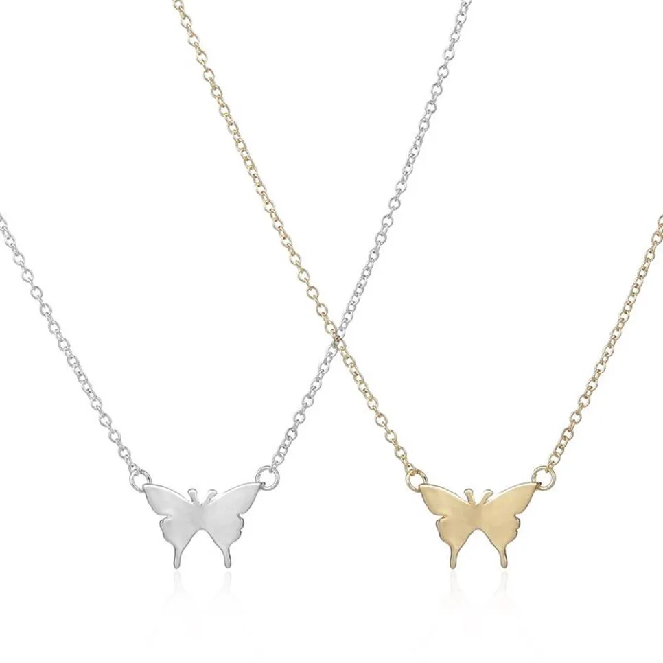 Everfast 10pc Lot New Arrival Gold Necklace Cute Butterfly Pendant Insect Necklaces for Women Simple Animal Women Long Necklace EF225d