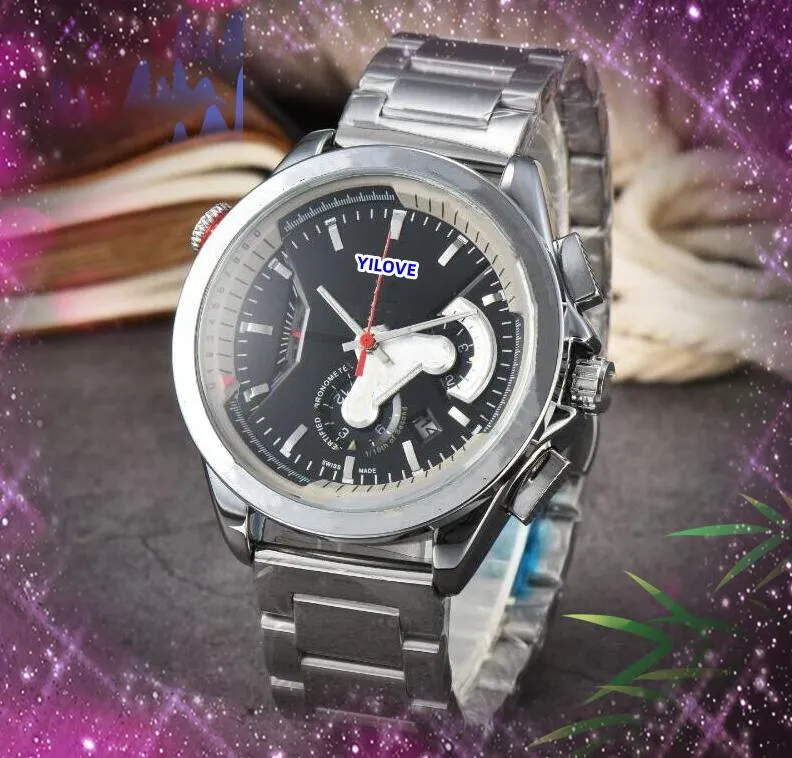 High-Quality President Automatic Date Men Big Dial Watches Quartz Movement Clock Black Silver Case Sapphire Mirror Waterproof super watches Montre De Luxe Gifts