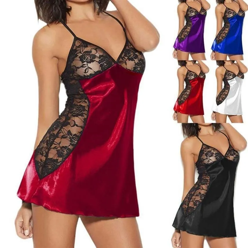 2020 Nowa eksplozja seksownej bielizny Rose Lace Nightdress European American i Pajamas Sexy J1x41324T