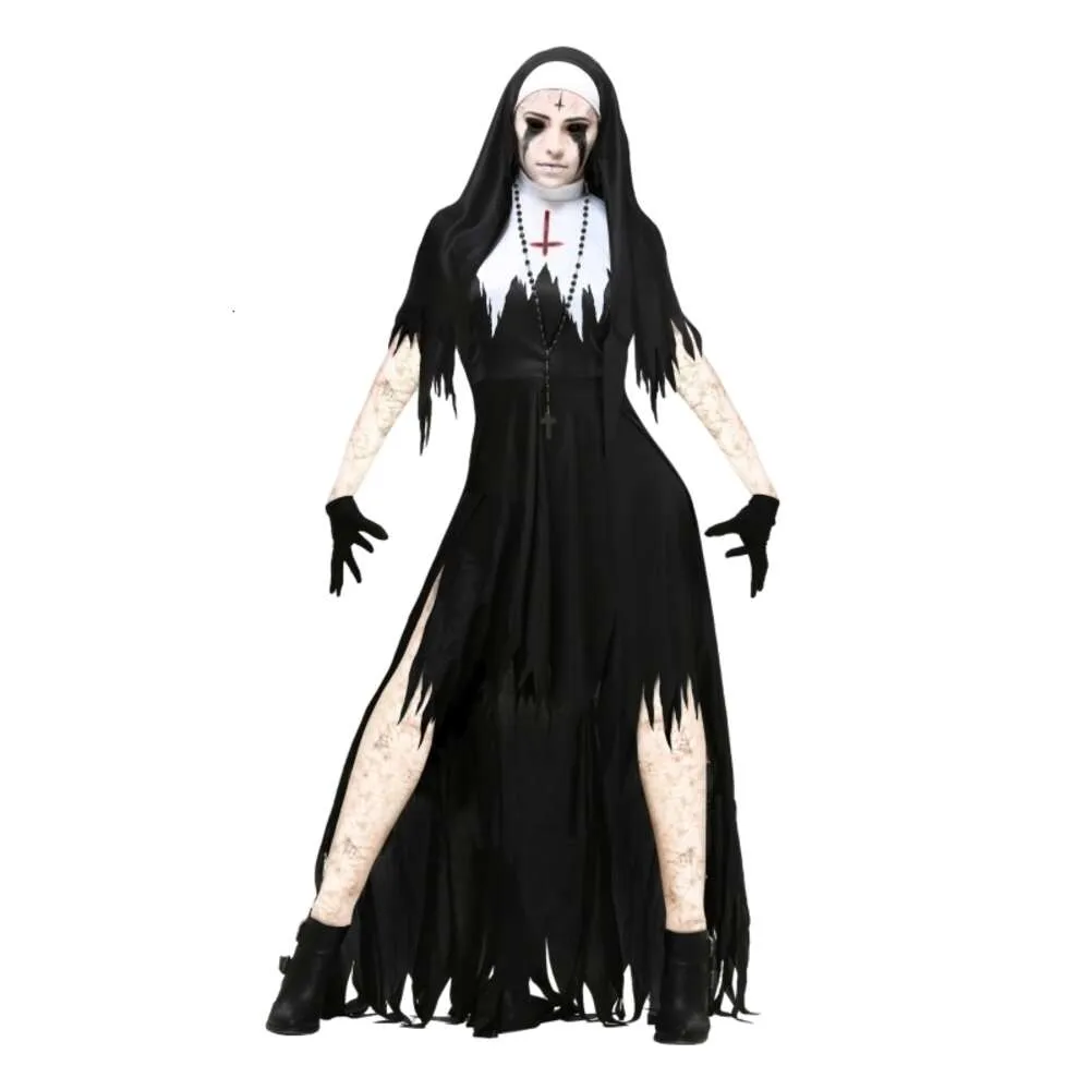 Costumi di Halloween Costumi Cosplay Halloween Zombie Nun Costume Trucco per adulti Danza Vampiro Evil Party Uniform Halloween Spirit Group Costumi