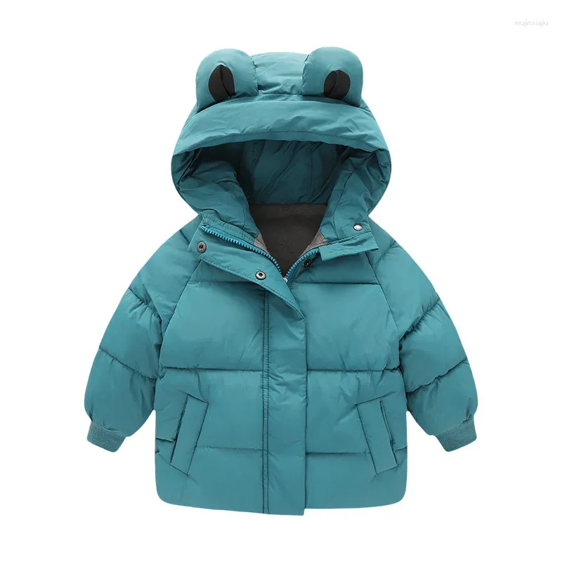 Down Coat Winter Coats Private Children's Wear Children With Velvet Thickening Cotton-padded Clothes Baby Infant Jacket