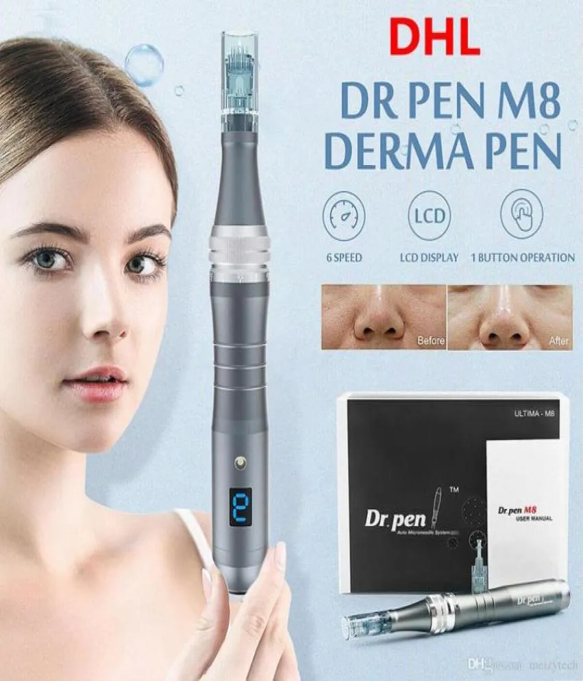 Аккумуляторная беспроводная электрическая микроигла Dermapen Dr Pen M8CW, автоматические картриджи для штампов, наконечники MTS PMU для ухода за кожей Beauty2657357