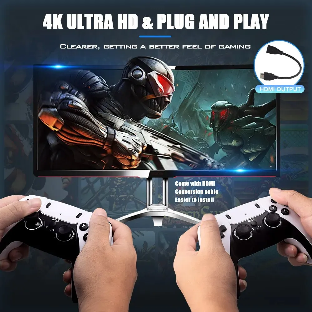 P5 PRO M8 Game Stick With Dual Wireless Controllers, 4K 4G, 41000 Games,  128GB Storage Perfect Christmas Gift For Boys Y6 Plus From Zhong04, $24.42