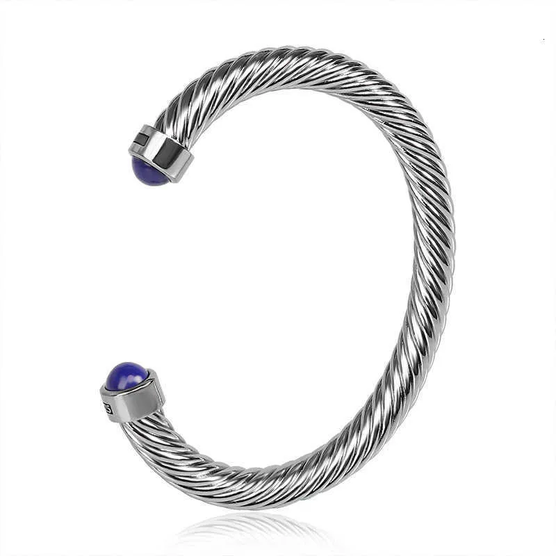 DY Armband Designer Charm Sieraden Mode Klassieke sieraden Dy gedraaide kabel draad armband synthetische lapis lazuli populaire kerstcadeau sieraden accessoires