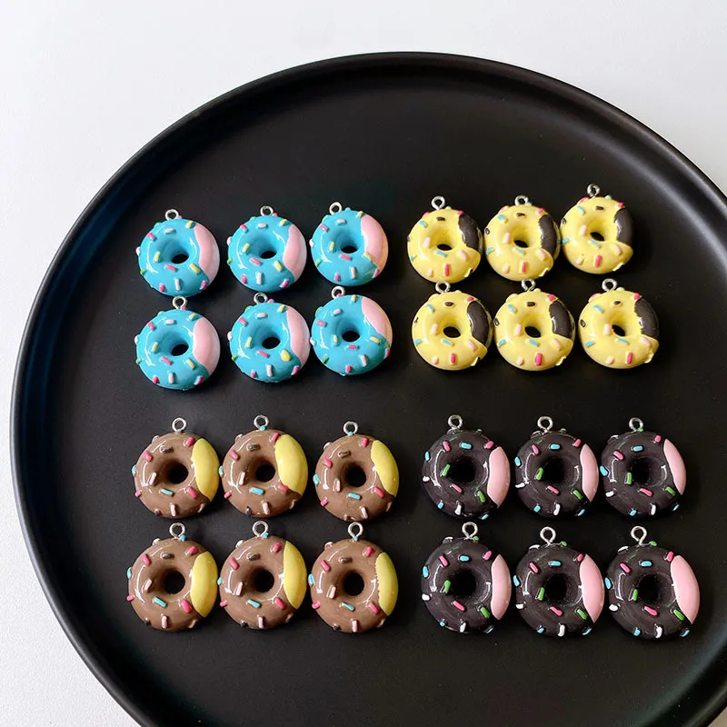 Donut Miniature Mini Resin Donuts Mold for Diy Phone Case Earring Jewelry Accessories 1224034