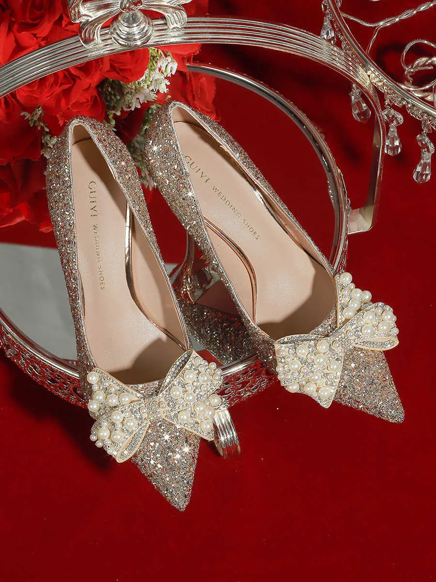 Sapatos de casamento de cristal francês de alta qualidade, vestido de noiva de chumbo feminino, sapatos de noiva, novo vestido de noiva estilo nicho, salto alto 231026