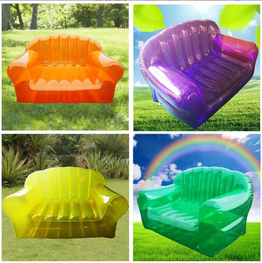 pvc Inflatable double sofa toy outdoor children games for Thickened and durable household sofa chairs 120X78X70CM