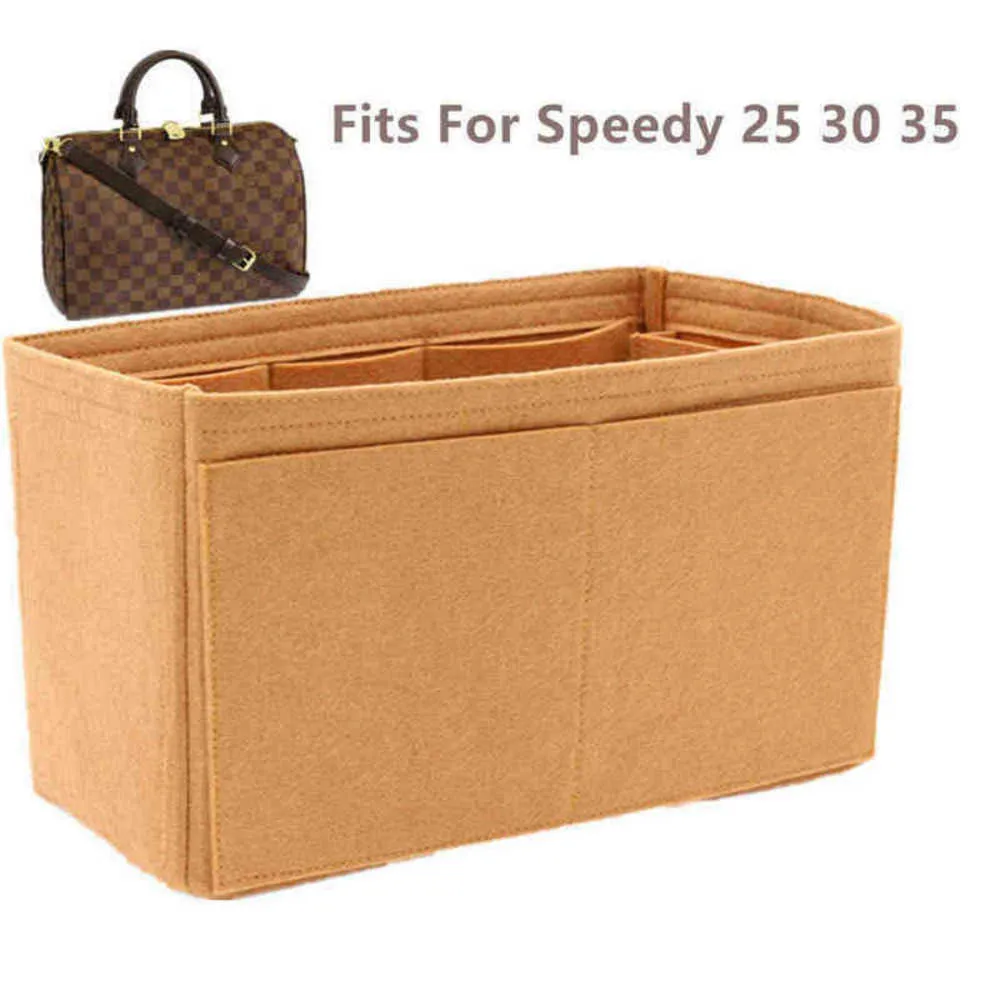 Klasyczne torebki kosmetyczne Spe Seety 25 30 35 Filtr Wkładka Wstawka Organizator Khaki Makijaż Torebka Shaper Travel Wewnętrzna torebka Portable 1124