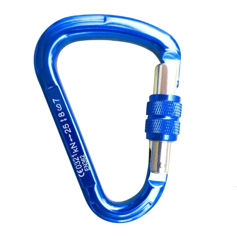 Klättringslep 1/2/5st 25KN klättring ultralätt skruvlåsa aluminiumlegering karabiner camping ridning vandring sele räddningsskruv låsning 231025