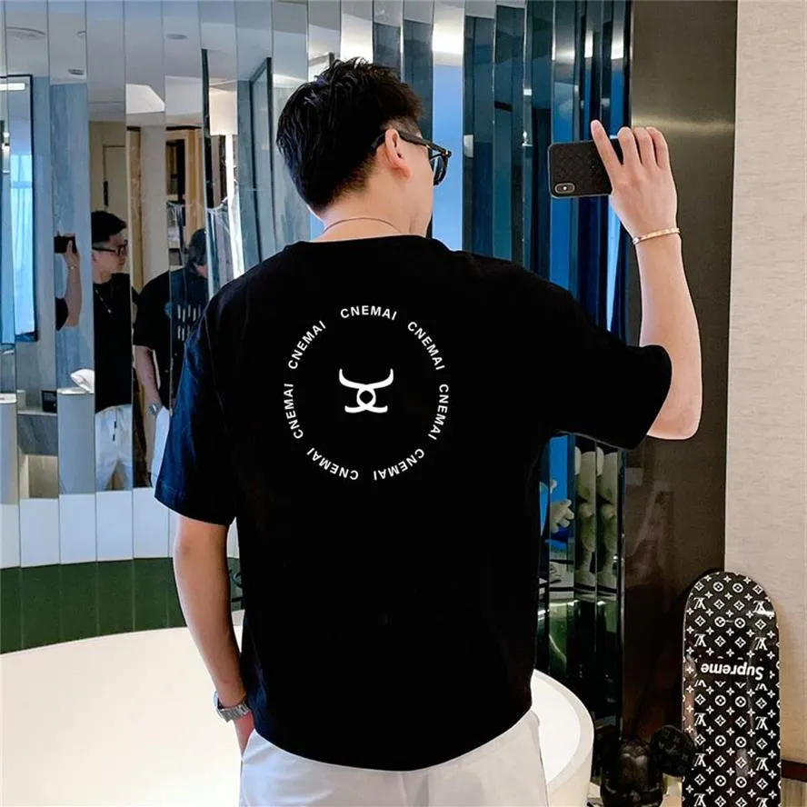 cnemai New women T-shirt men fashion brand letter printing hip-hop Korean style t-shirt ins trend all-match couple short sleeved 2204C