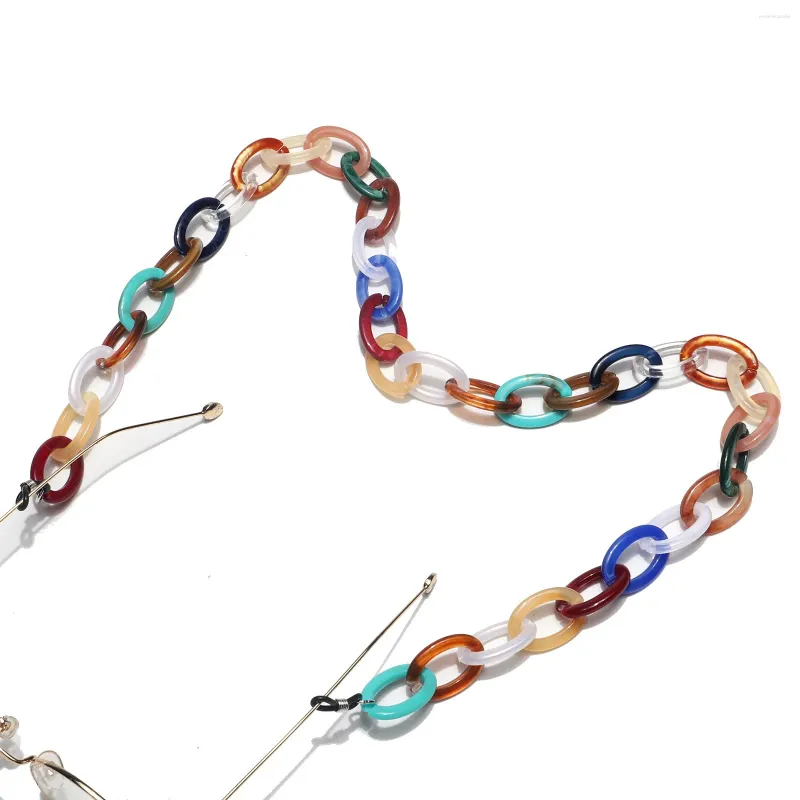 Sunglasses Frames Colorful Acrylic Glasses Chain For Women Men Summer Multicolor Resin Reading Eyeglass Necklace Holder Sunglass Strap