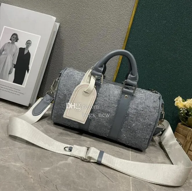 Designer Pillow Bag Keepall Bandouliere 25CM Handbag Tote Men Shoulder Crossbody Bags Women Quality Monograms Washed Demin Messenger Wallet