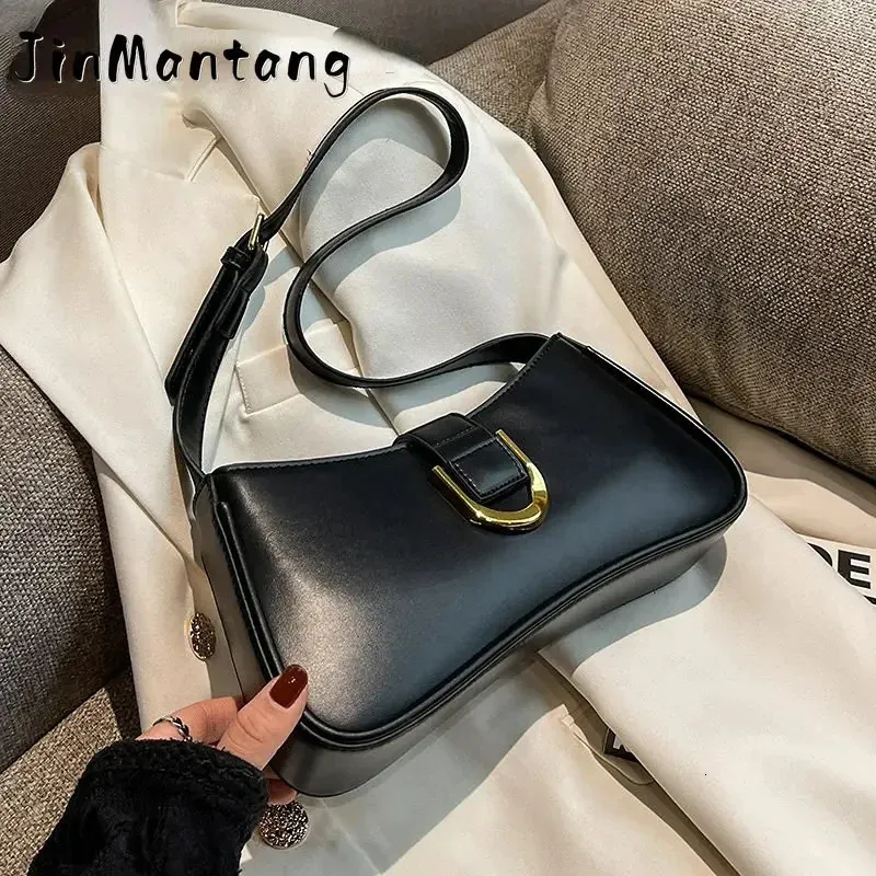 Evening Bags Jin Mantang Shoulder Side Bag for Women Winter Designer Small PU Leather Crossbody Trend Handbags and Purse bag 231026