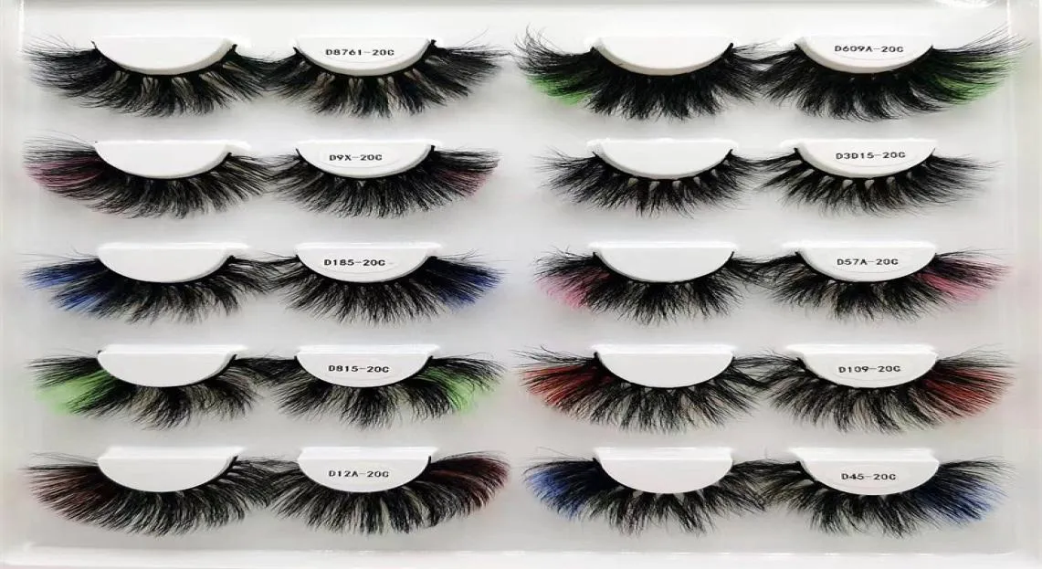 Colorful Eyelashes 3D Color Eye Lashes Natural Long Colors Eyelash Dramatic Makeup Fake Lash Party Colored Eyelash for Cosplay Hal5831865