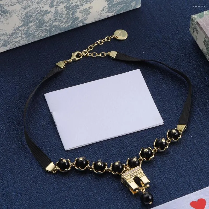 Hänghalsband pärlor kvinnors nackkedja kpop pärla choker halsband guld färg goth chocker smycken på 2023 krage för flicka