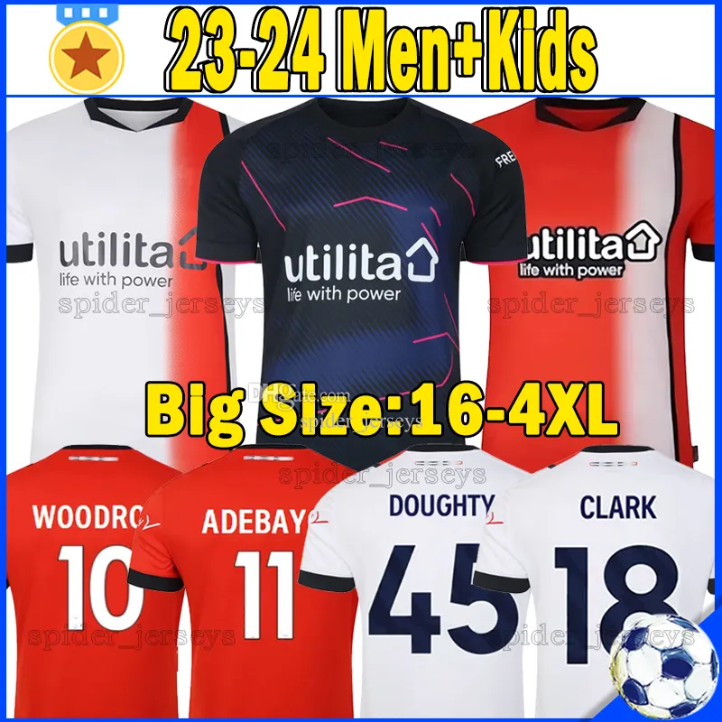 Xxxl 4xl 23 24 Luton Town Football Club Club Soccer Jerseys 2023 2024 Berry Doughty Woodrow Football Shirts Adebayo Burke Morris Mpanzu Giles Men Uniforms Kits Kits Kits