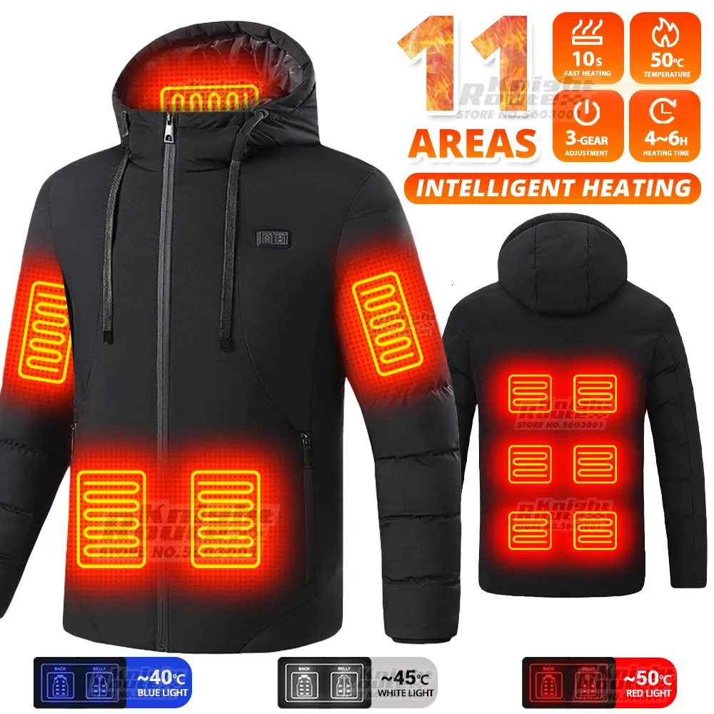 Vestes d'extérieur à capuche Zone 11, veste chaude pour hommes et femmes, moto d'hiver électrique USB 231026