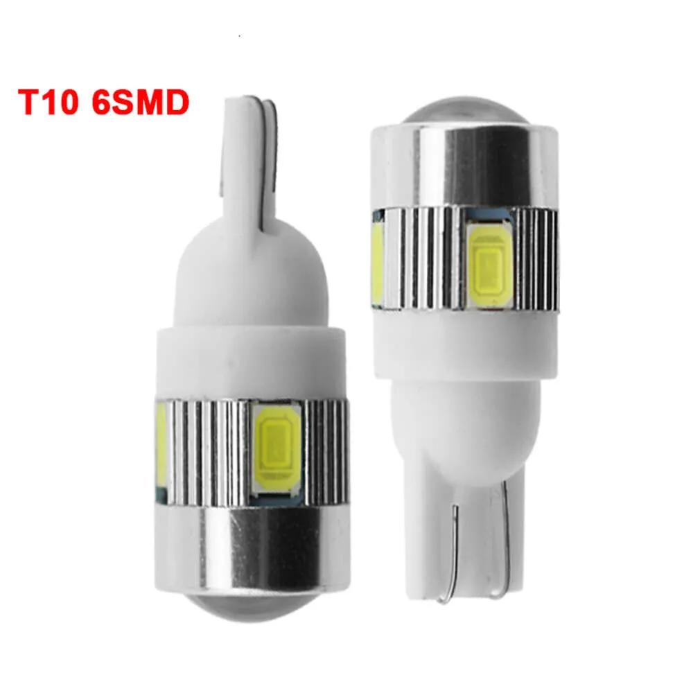 1x T10 LED Bulb 6 SMD 12V White 6500K W5W Signal Flashlight For Auto  Interior Wedge, Side License Plate Lamps 5W5 194 168 From Skywhite, $0.18