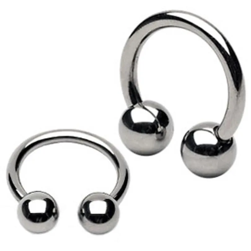 Stahl Hufeisen 316L Chirurgenstahl Nase Labret Ohr Piercing Hoop Ring Augenbraue Universal 16G Körperschmuck Whole211s