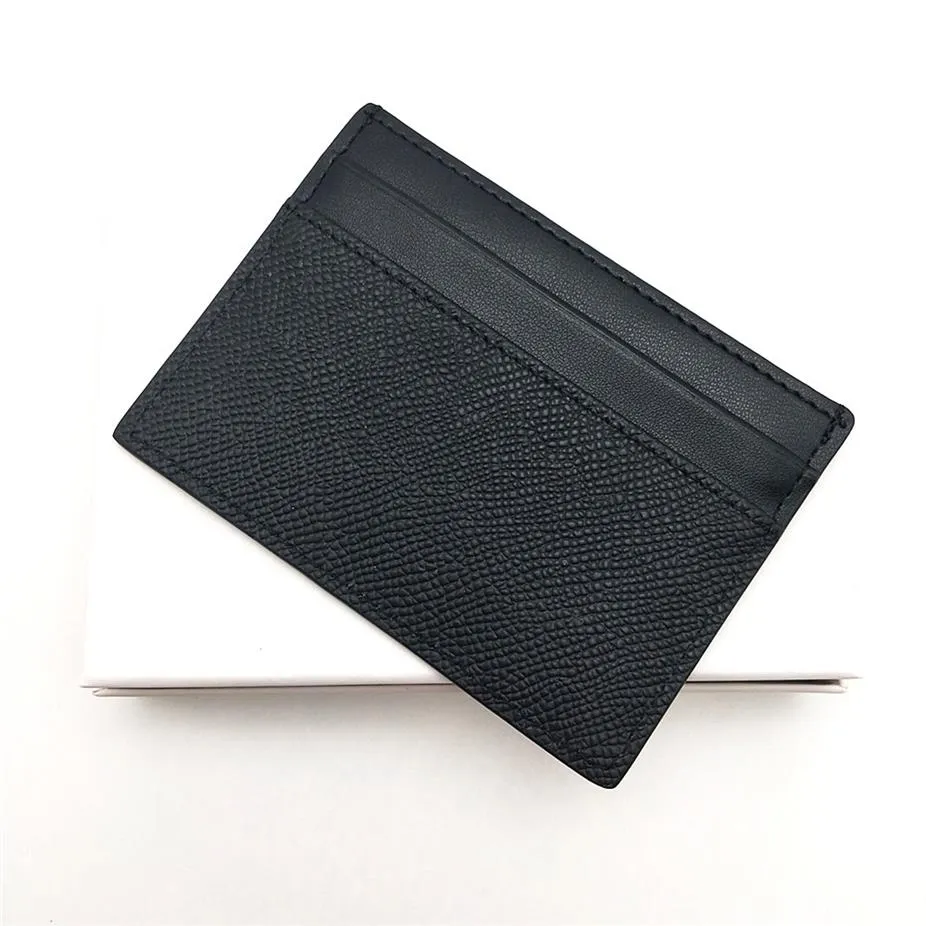 Fashion Men Women Real Leather Credit Card Holder Fashion Mens Mini Bank Card Holder Liten Slim Real Leather Plånböcker WTIH Box2363