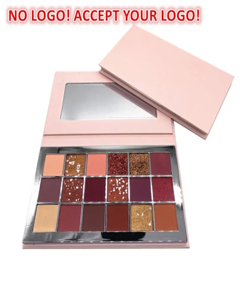 NO Brand18 color Glitter Eyeshadow Palette Matte Shimmer Smokey Eye Shadow Kit de maquiagem aceita seu logo5156885
