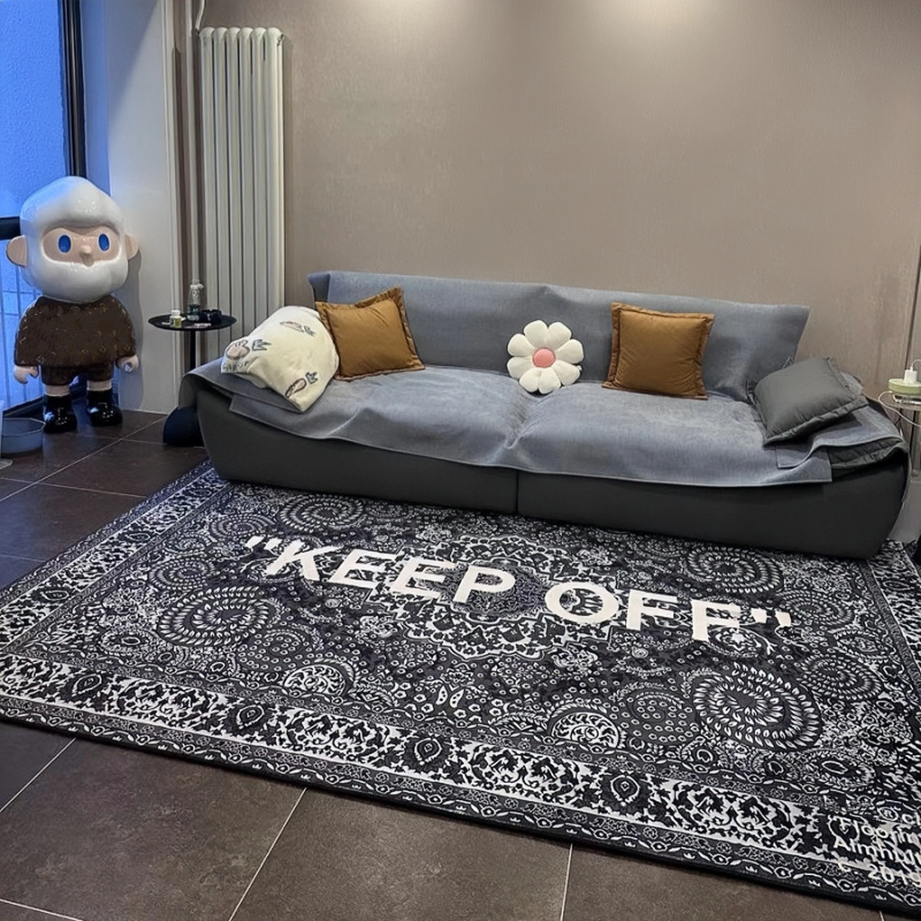 KEEP OFF Vloerkleed Designer Tapijt Tapijten Recreatieruimte Tapijt Woondecoratie Tapijt Eetkamer Woonkamer Slaapkamer Vloermat Hypebeast room decor designer