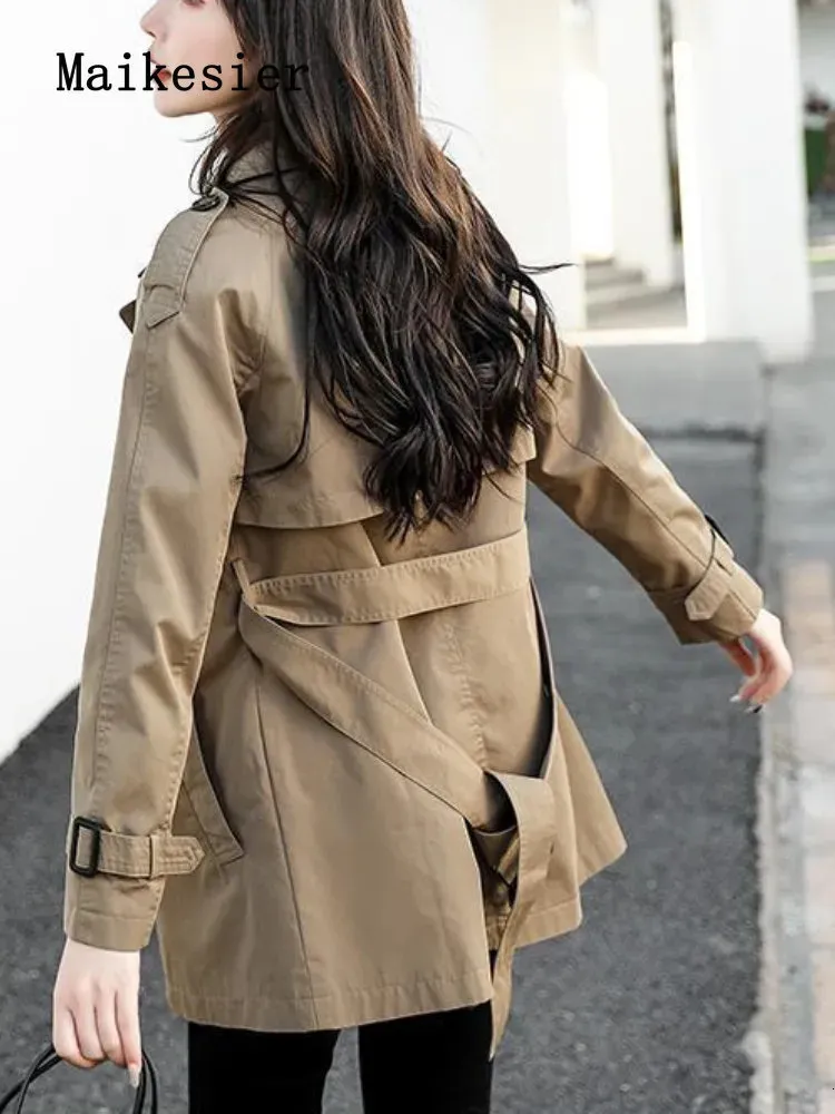 Oversized Trench Coat Women - Korean Style Windbreaker Jacket