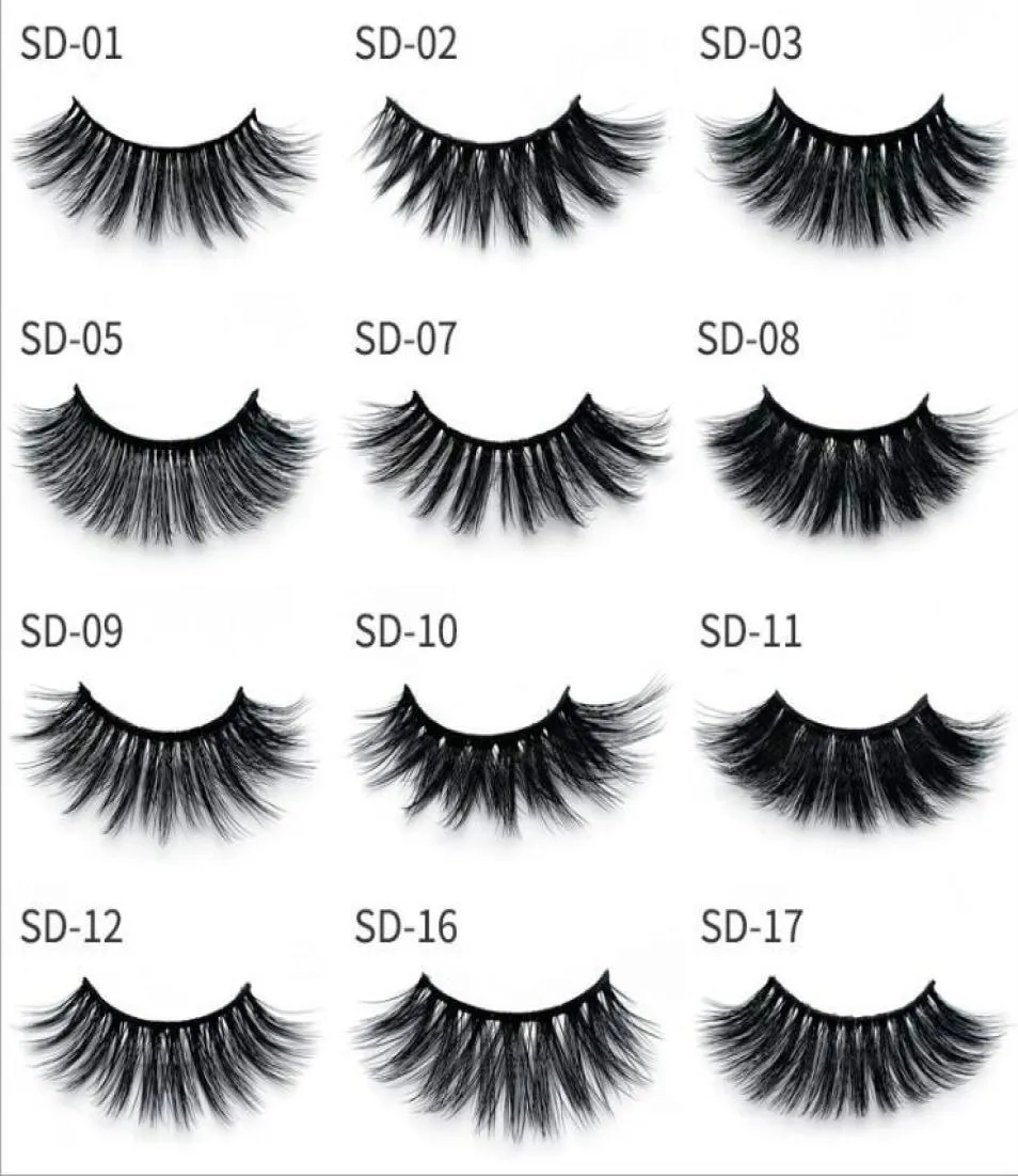 Brand Huapan 3D Mink Eyelashes Eyelashe Messy Eye Lash Extension Sexy Eyelash Full Strip Eye Lashes For Party Make Up Tool With Co9670800