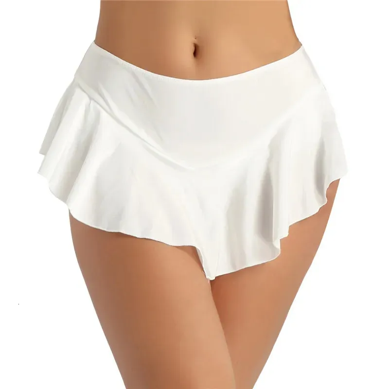 Sexy Skirt Women Adults Stretchy Skirt With Built-in Shorts Ballet Dance Mini Skirt Girls Summer Beach Tennis Short Skirt 231025