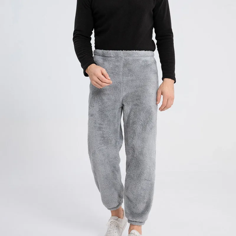 Winter Mens Double Layer Fleece Sweatpants Thick, Warm, And Casual Cotton  Baggy Thermal Grey Wool Trousers From Bakacutie, $16.99