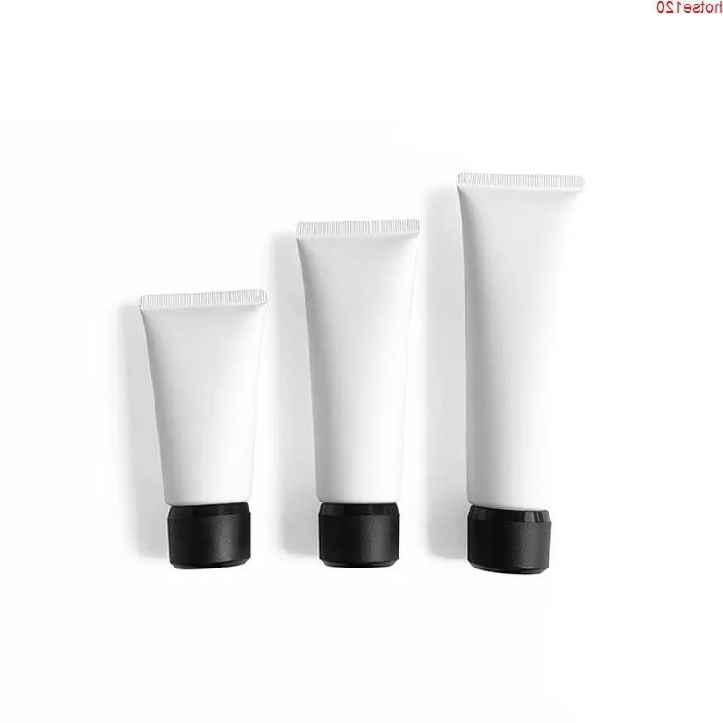 50ml 80ml 100ml Branco Matte Tubos Macios de Alta Qualidade Squeeze Garrafa de Viagem Sub-engarrafamento Recipientes Cosméticos Recarregáveis 50pcs / lothigh qty Egqcq