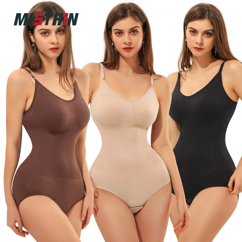 Mulheres Shapers MISTHIN Bodysuit Full Body Shaper Mulher Flat Belly Push Up Butt Lifted Corset Cueca Colômbia Fajas Cinturão Tummy Thongs 231026