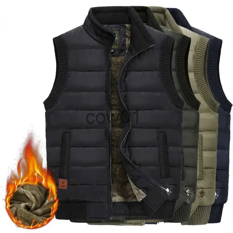 Parkas pour hommes Hommes grande taille veste d'hiver gilet nouveau mode décontractée en plein air coupe-vent gilet hommes polaire garder au chaud épaissir manches Svest hommes 8Xl J231026