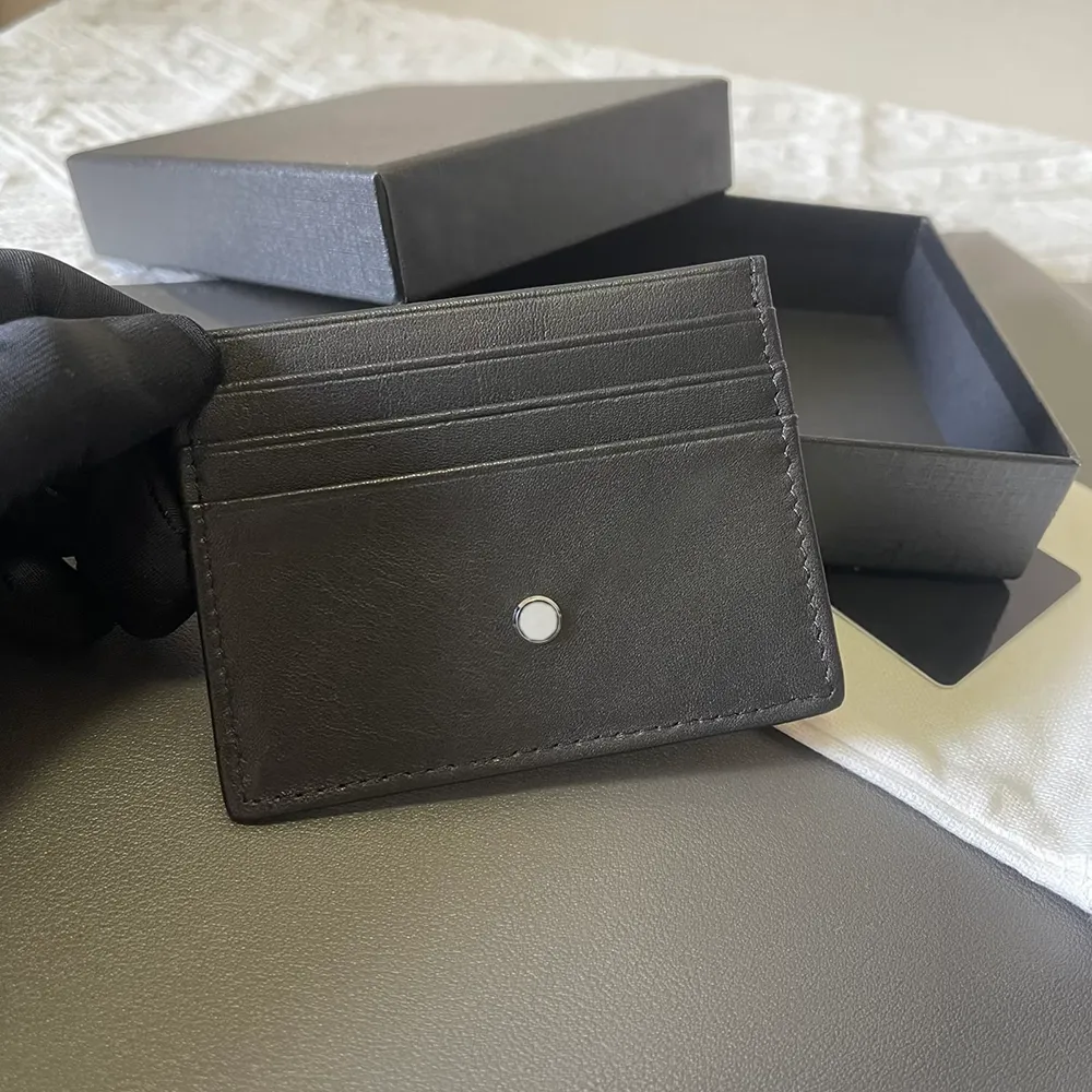 Carteira de designer de luxo em estilo alemão Handals de cartão de cartões de cartas feminino Holders de cartões de couro Black Cartetes Small Men Burse