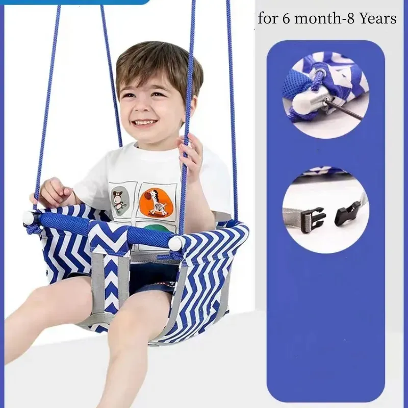 Blue baby swing chair hotsell