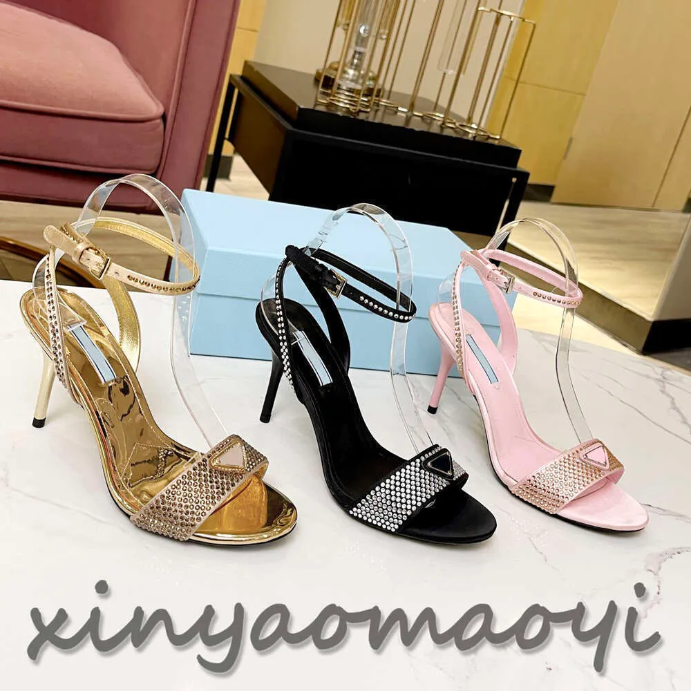 Mach Satin bow High heels shoes and sandals Rhinestone bowtie Ankle Strap Winding Banquet wedding Female crystal high-heeled sandals