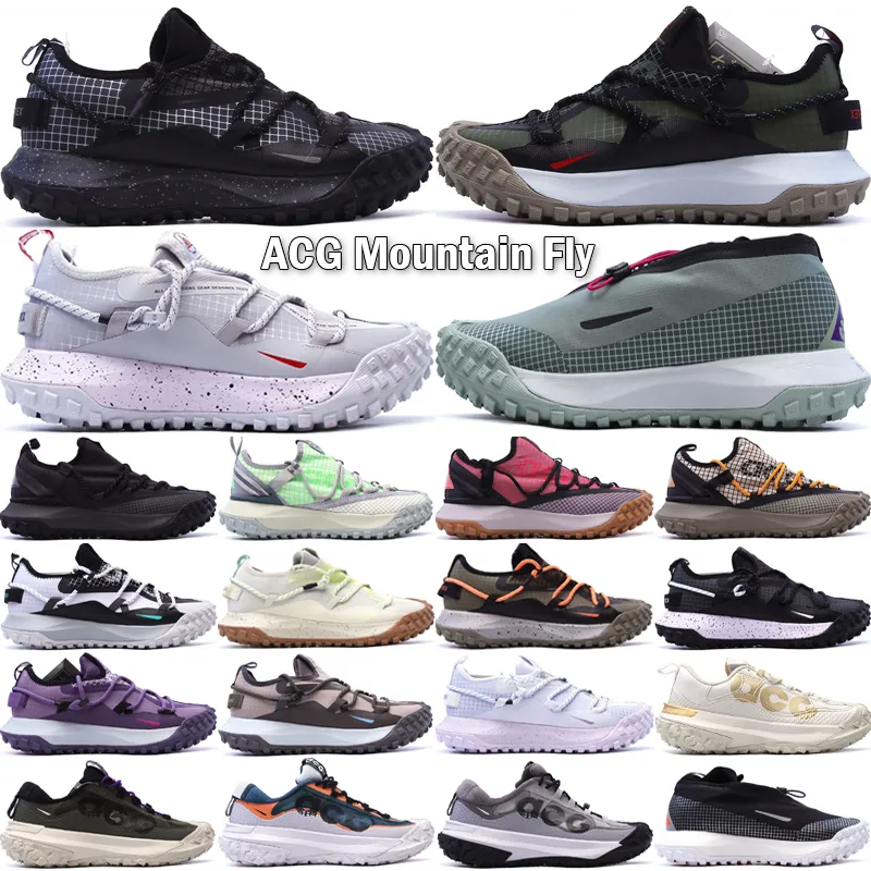 Acg Mountain Fly Low Trail Buty do biegania mężczyźni kobiety GTX Designer Sea Glass USA Ironstone Clay Green Canyon Purple Ironstone Outdoor Sneakers Rozmiar 36-45