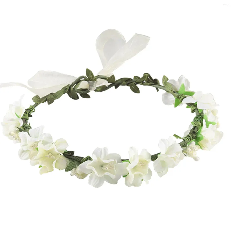 Decoratieve bloemen voor vrouwen Doek Garland Dress Up Flower Crown Haaraccessoires Bruiloft Hoofdband Bruidsmeisje Kunstmatig Lichtgewicht