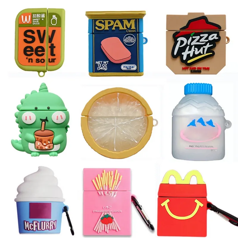 Carbon Fibre Airpod Headphone Case, Silicone 3D Citrus Fruit