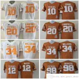 Texas Longhorns Jersey College Football Wear 10 Vince Young 20 Earl Campbell 34 Ricky Williams 12 Colt McCoy 98 Brian Orakpo jerseys